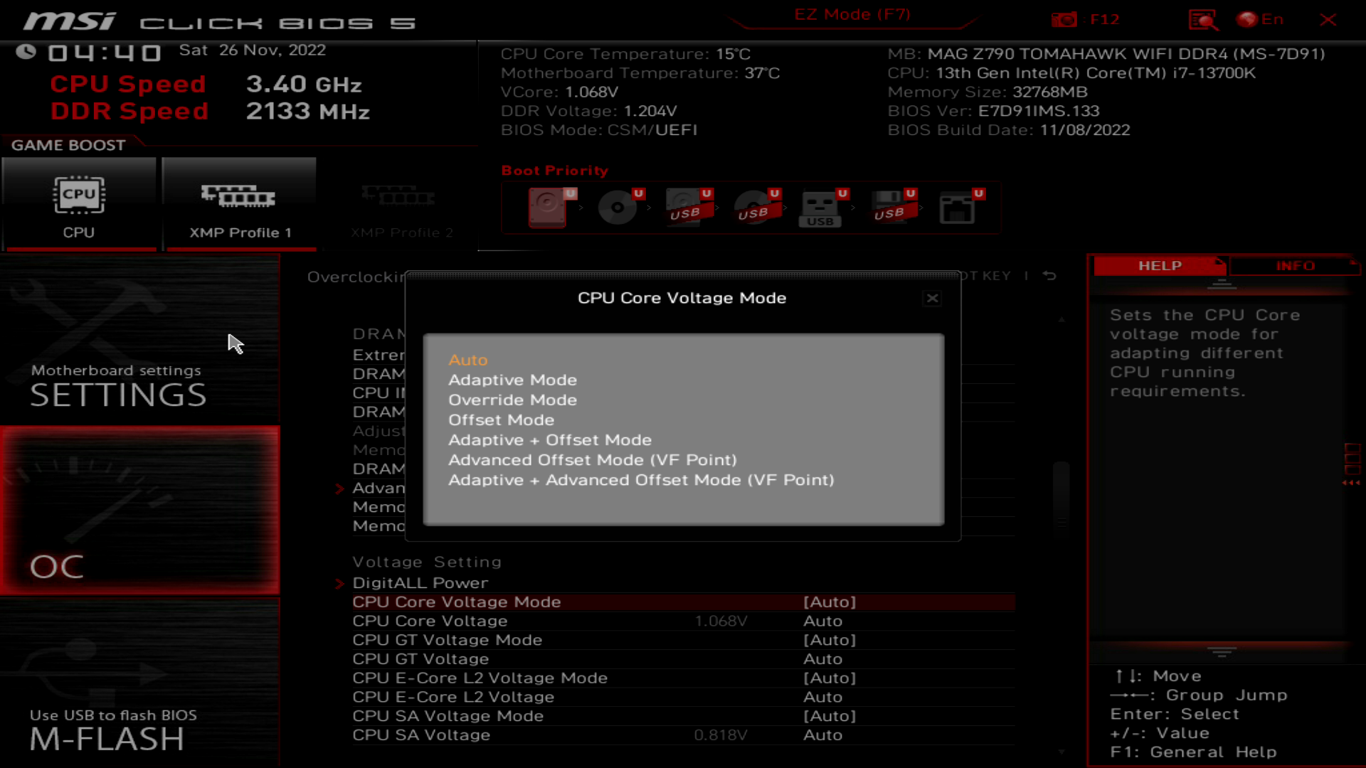 MSI MAG Z790 Tomahawk WiFi DDR4