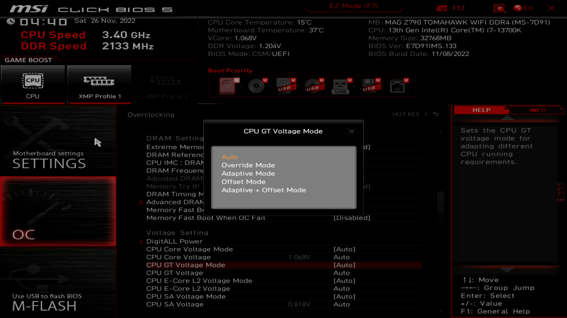 MSI MAG Z790 Tomahawk WiFi DDR4