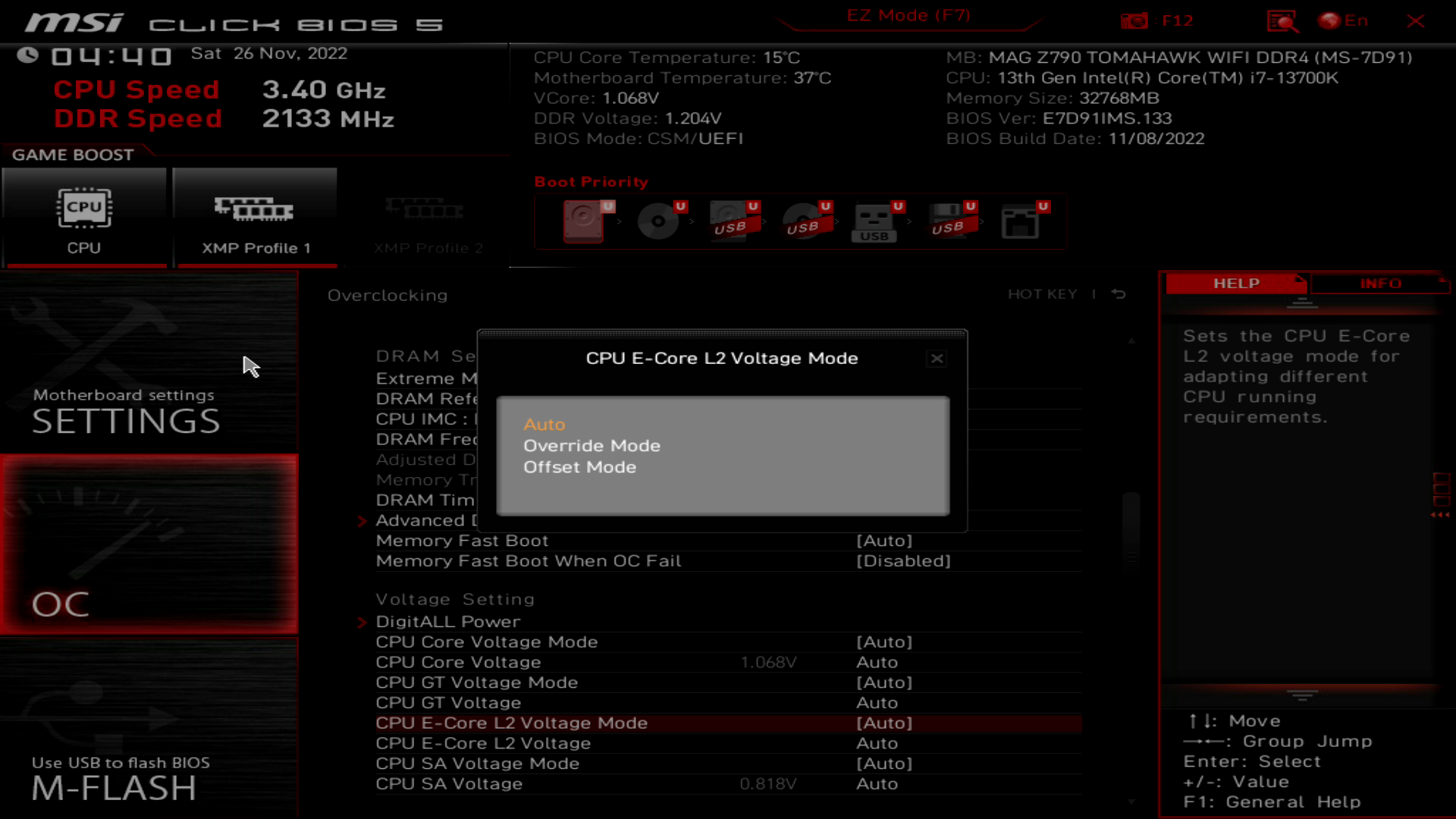 MSI MAG Z790 Tomahawk WiFi DDR4