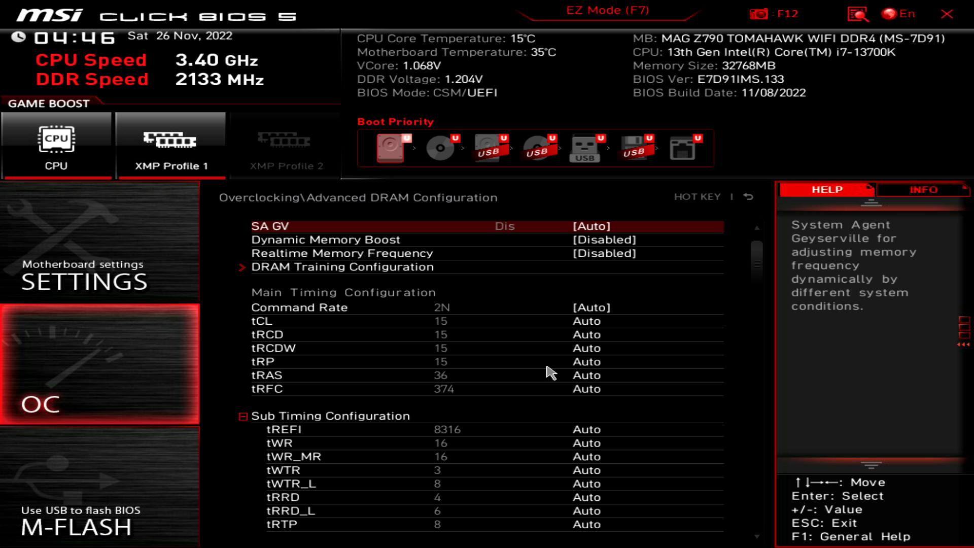 MSI MAG Z790 Tomahawk WiFi DDR4