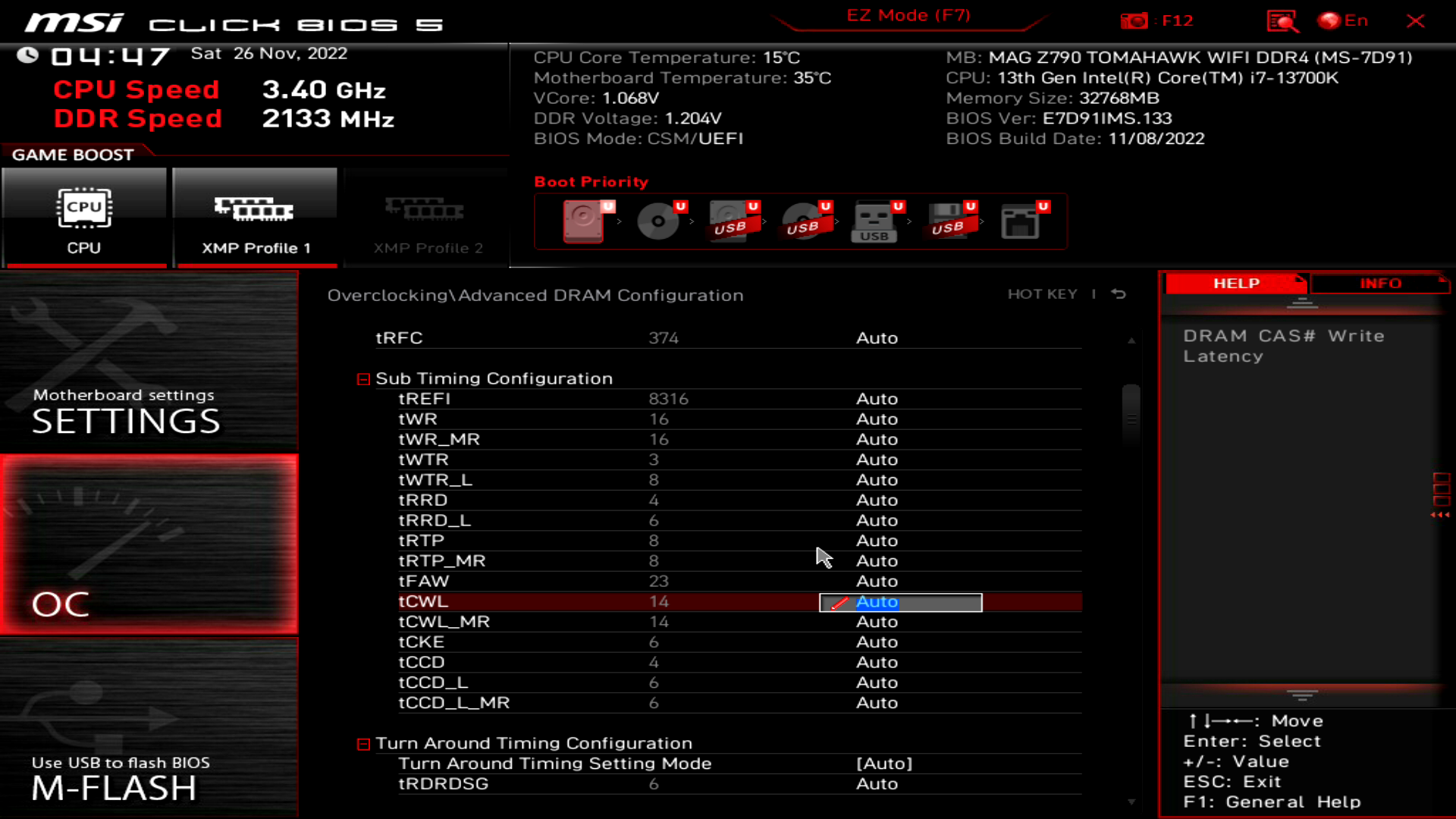 MSI MAG Z790 Tomahawk WiFi DDR4