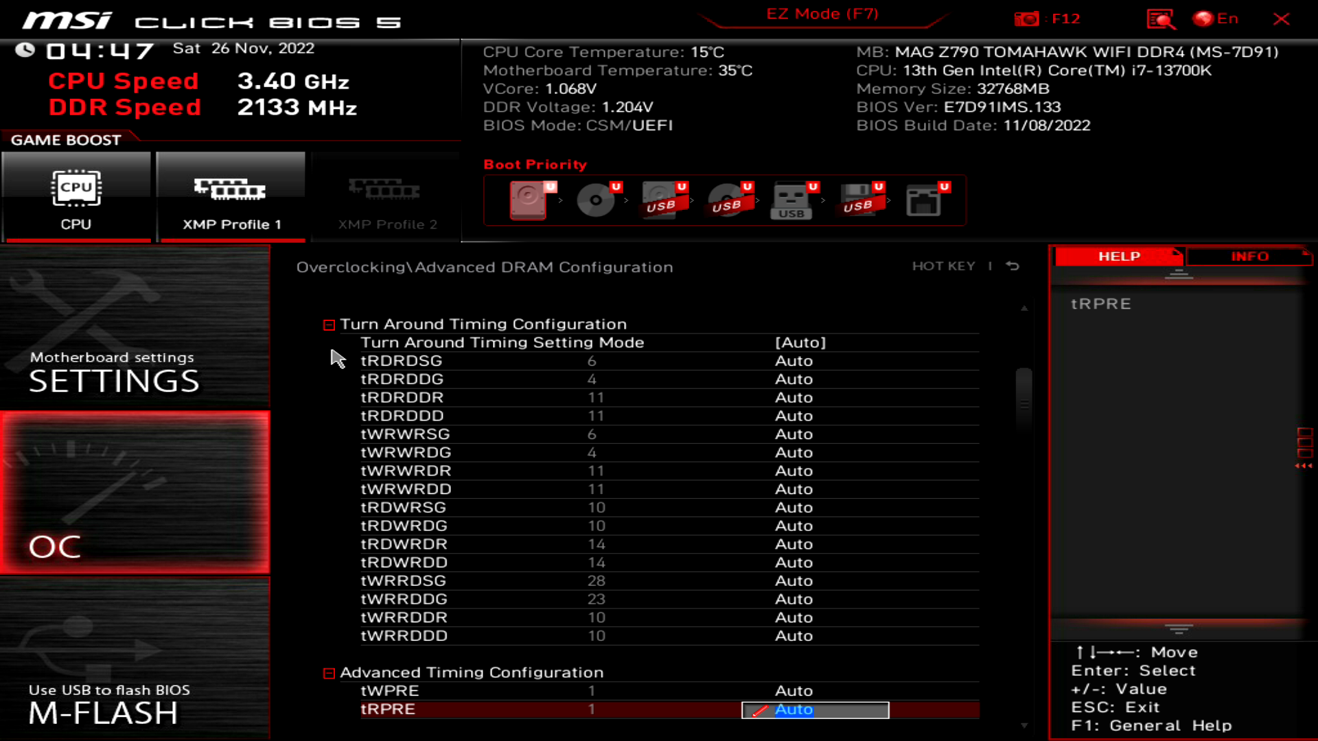 MSI MAG Z790 Tomahawk WiFi DDR4