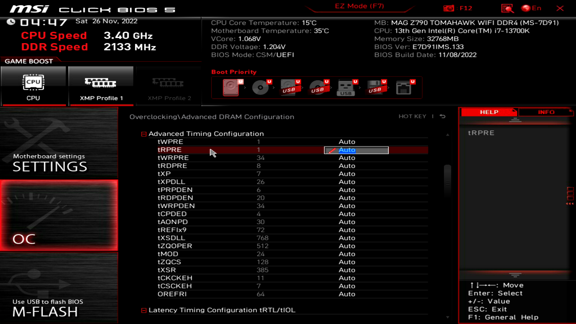 MSI MAG Z790 Tomahawk WiFi DDR4