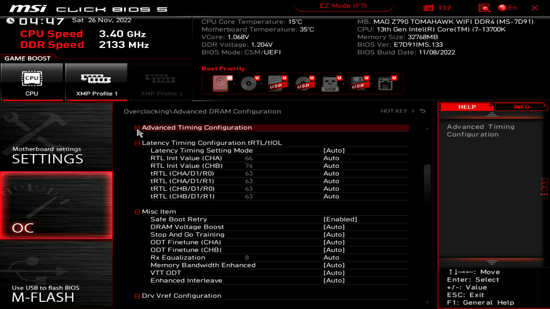 MSI MAG Z790 Tomahawk WiFi DDR4