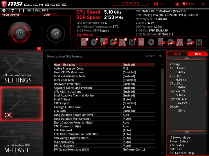 MSI MEG Z390 Tomahawk