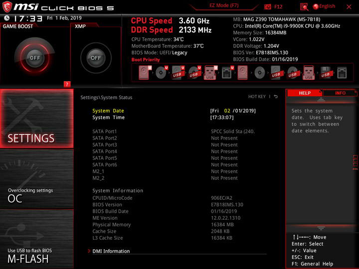 MSI MEG Z390 Tomahawk