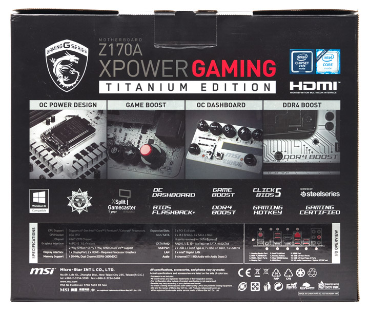 MSI Z170A Xpower Gaming Titanium Edition