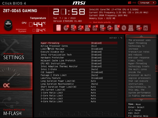 UEFI MSI Z87-GD65
