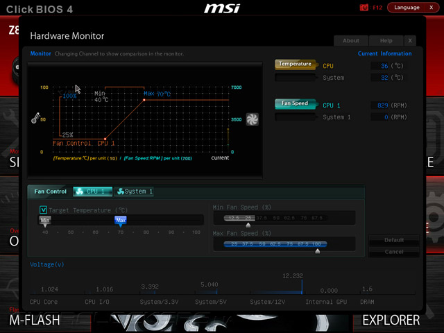UEFI Setup MSI Z87I Gaming AC