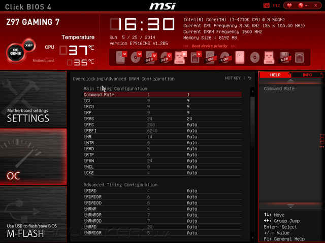 UEFI Setup MSI Z97 Gaming 7