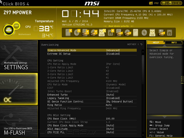 Разгон MSI Z97 MPOWER