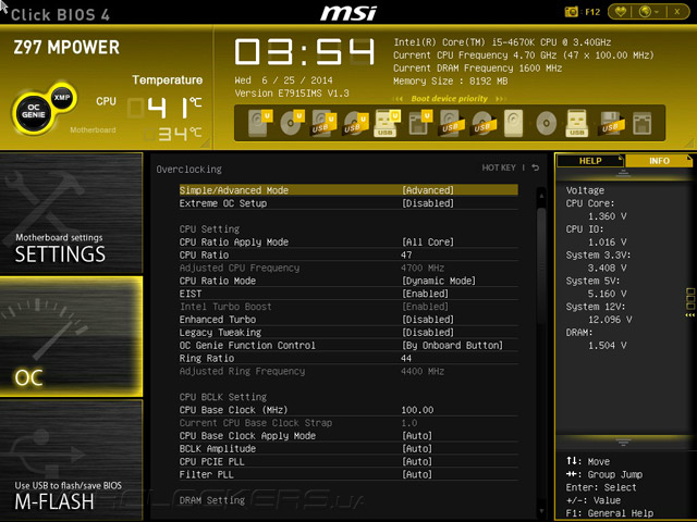 Разгон MSI Z97 MPOWER