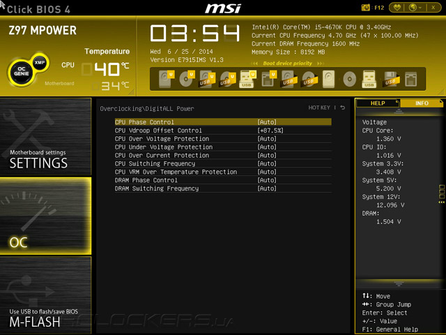 Разгон MSI Z97 MPOWER