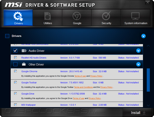 Комплектное ПО MSI Z97 MPOWER