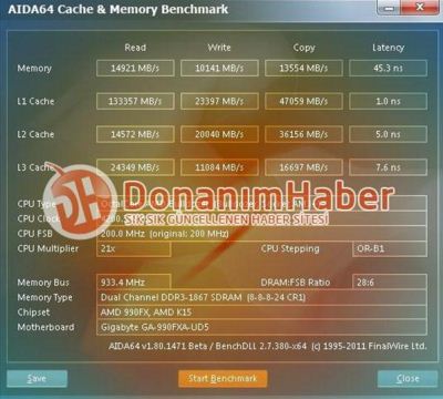 AMD FX-8130P AIDA64 benchmark AMD FX-8130P AIDA64 benchmark