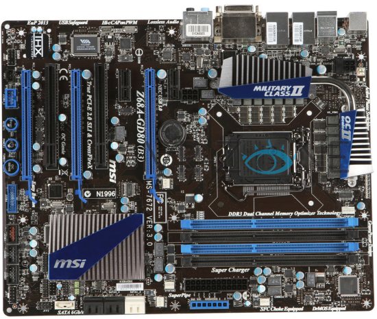 Материнская плата MSI Z68A-GD80 B3 Материнская плата MSI Z68A-GD80 B3