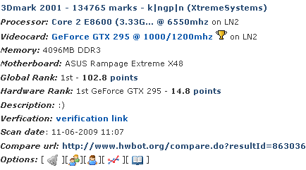 Рекорд в 3DMark01