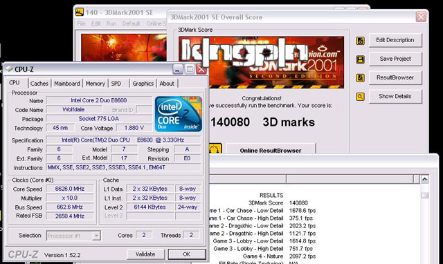 kingpin 140080 очков в 3DMark 2001 SE