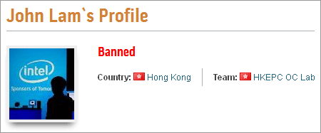 John Lam banned John Lam banned