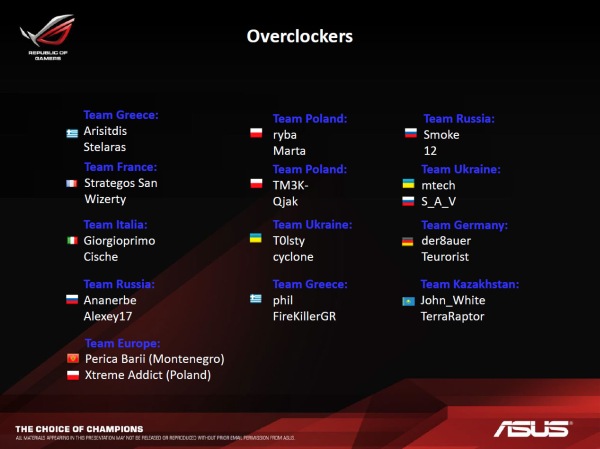 ASUS Open Overclocking Cup 2013 ASUS Open Overclocking Cup 2013