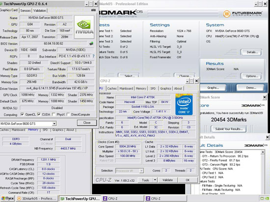 Vadimua — первое место в 3DMark05 среди карт GeForce 8600 GTS Vadimua — первое место в 3DMark05 среди карт GeForce 8600 GTS