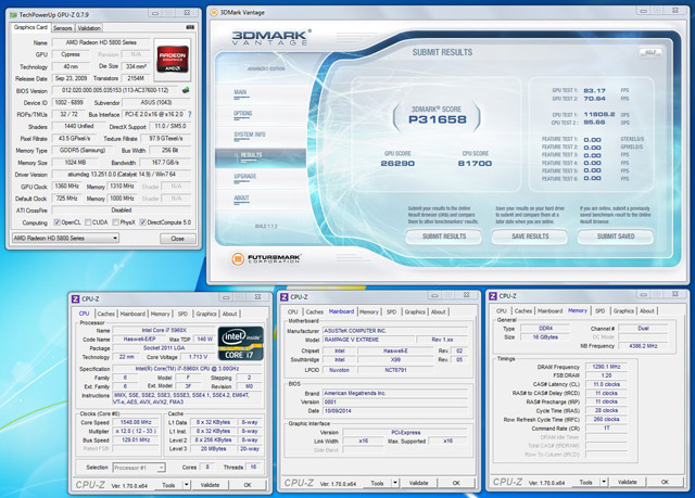 Рекорд Sergii.ua в 3DMark Vantage для карт Radeon HD 5850