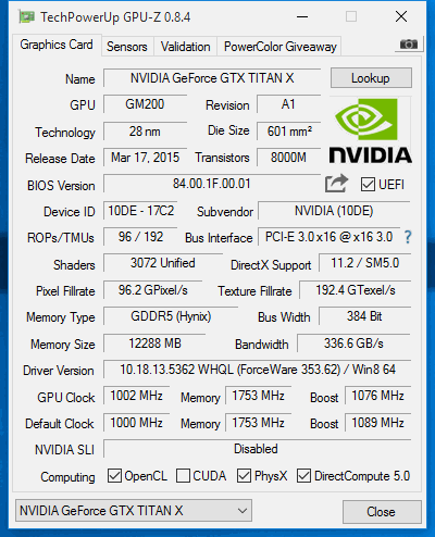 Результаты тестирования GeForce GTX Titan X в Windows 10 и 8.1