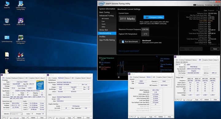 Новый абсолютный рекорд в бенчмарке XTU — 3111 очков