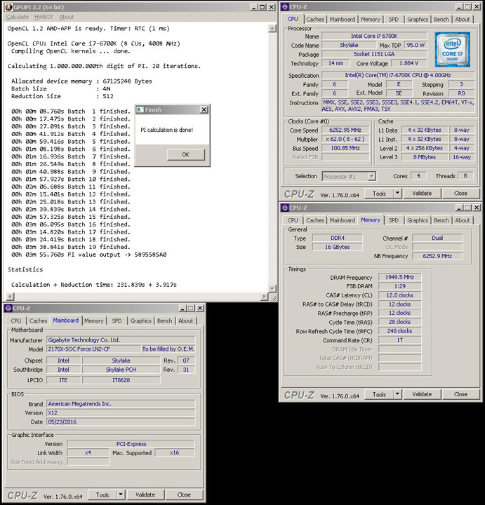 Sofos — рекорд в GPUPi for CPU 1B