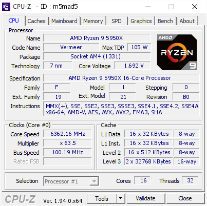 AMD Ryzen 9 5950X
