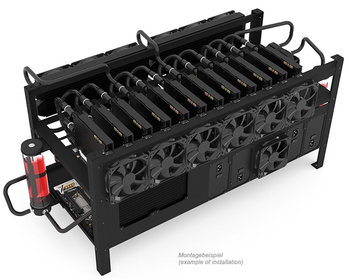 Открытый стенд Alphacool Mining Rig 12 Open Air Frame