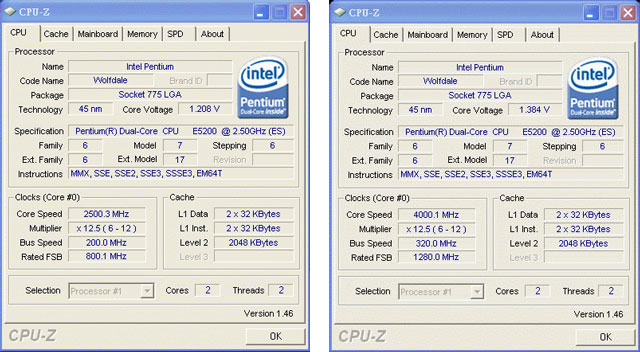 Инженерный образец Intel Pentium Dual-Core E5200 - номинал и разгон