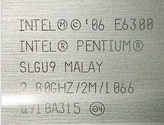 Pentium E6300 marking