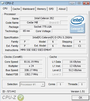 Intel Celeron 8 GHz Intel Celeron 8 GHz