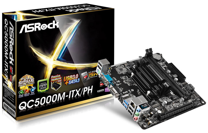 Материнская плата ASRock QC5000M-ITX/PH Материнская плата ASRock QC5000M-ITX/PH