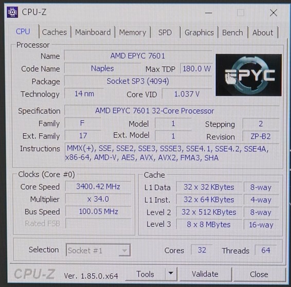 Разгон AMD EPYC 7601