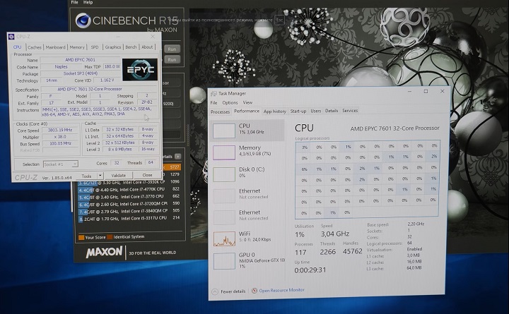 Разгон AMD EPYC 7601