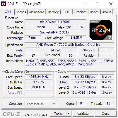 AMD Ryzen 7 4700G