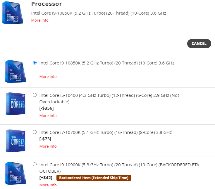 Intel Core i9-10850K