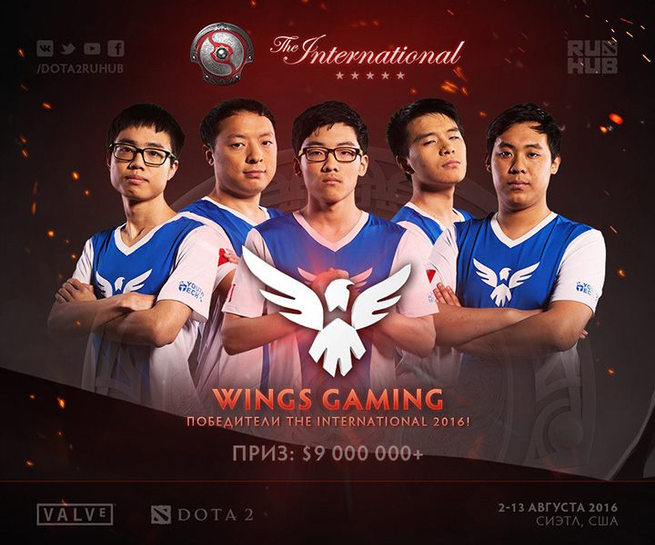 Wings Gaming стали чемпионами The International 2016 / Новости