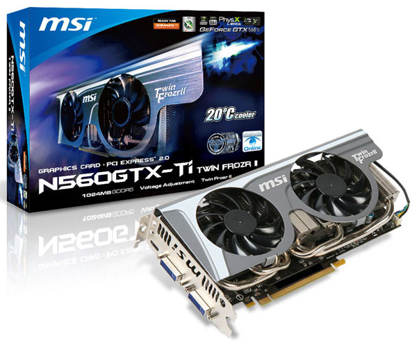 Видеокарта MSI N560GTX-Ti Twin Frozr II Видеокарта MSI N560GTX-Ti Twin Frozr II