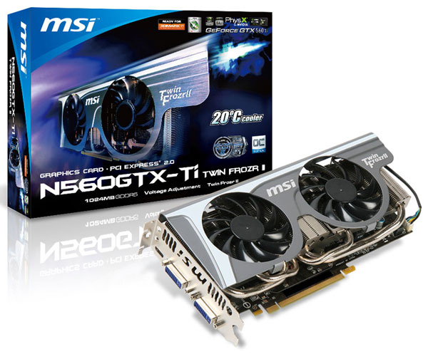 Видеокарта MSI N560GTX-Ti Twin Frozr II/OC Видеокарта MSI N560GTX-Ti Twin Frozr II/OC