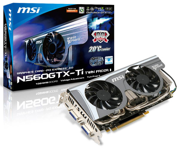 Видеокарта MSI N560GTX-Ti Twin Frozr II/SOC Видеокарта MSI N560GTX-Ti Twin Frozr II/SOC