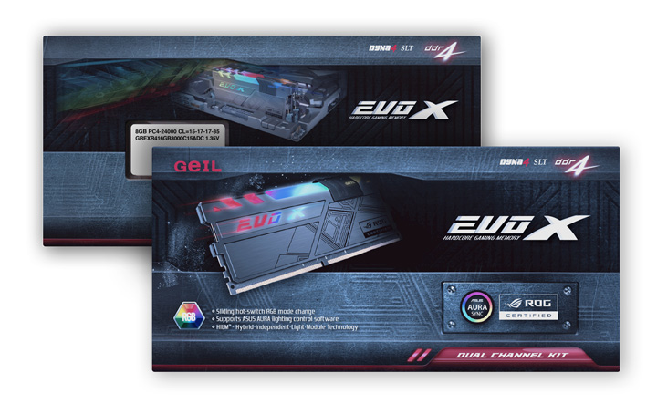 киты памяти GeIL EVO X ROG-Certified RGB