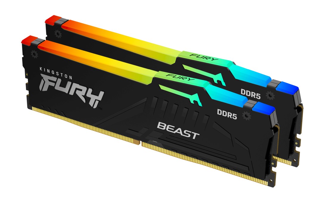 Представлена оверклокерская память Kingston FURY Beast DDR5 RGB