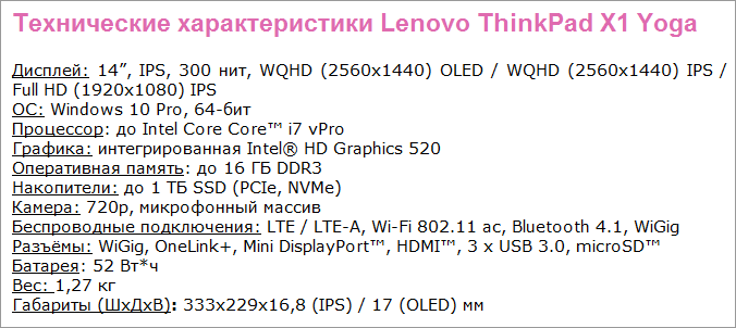 Lenovo ThinkPad X1 Yoga
