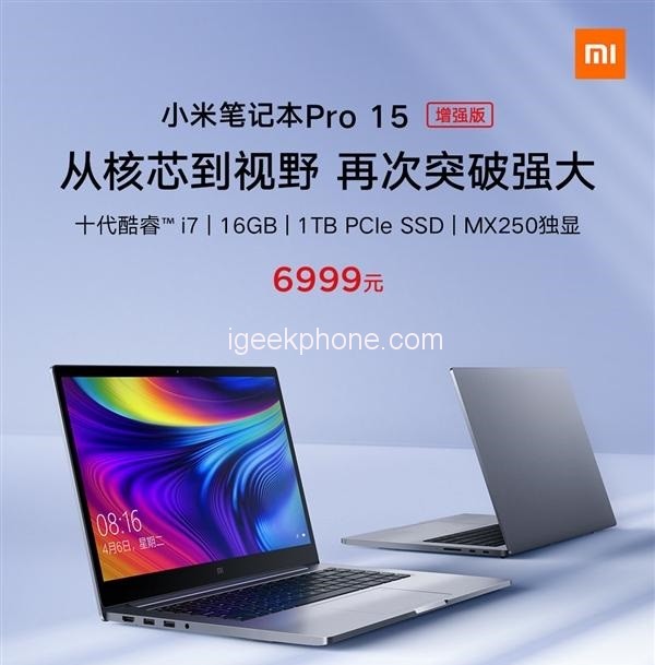 Xiaomi Mi Notebook Pro 15.6 Enhanced Edition 