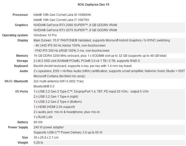 Характеристики