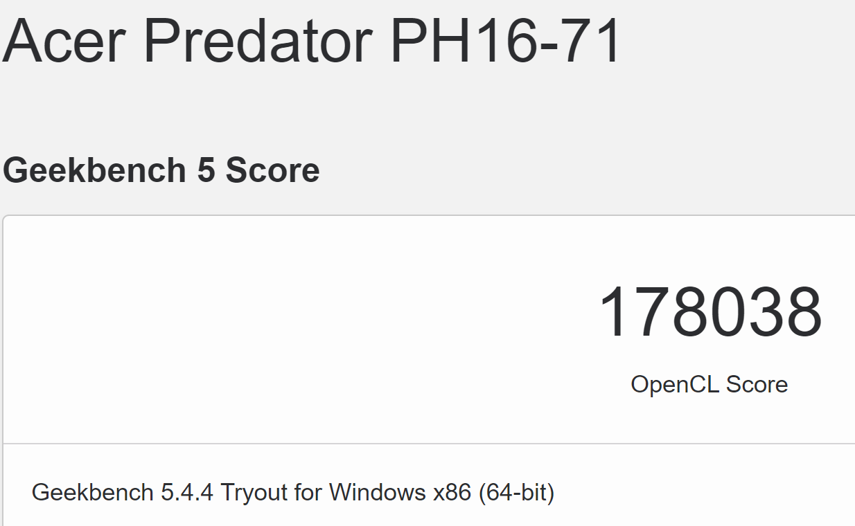 Мобильная GeForce RTX 4080 протестирована в Geekbench, она на 30% быстрее GeForce RTX 3080 Ti