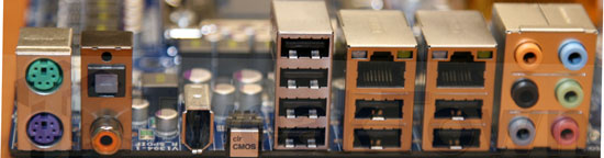 Gigabyte GA-EX58-Extreme задняя панель